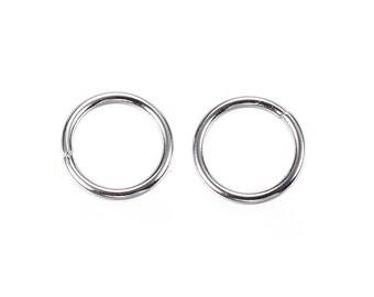 100+ 7mmx0.8mm rvs open springringen met een binnendiameter van 5,4 mm
