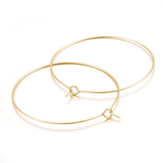 30 Pair Gold Plated Hoop Earrings Set - Hypoallergenic, Alloy, 6 Sizes, Secure Latch Back