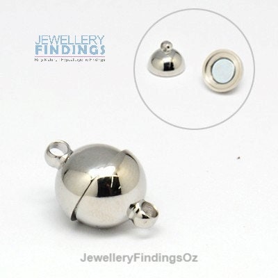 5 Mm 0.2 Inch Extra-strong Small Magnetic Sterling Silver 925 Button Clasp  1 Pc. 