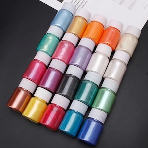 24 x Coloured Mica Powder