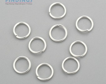 Anillos de salto de acero inoxidable 304 chapados en plata de 20x8 mm x 1,5 mm con un diámetro interior de 5,2 mm
