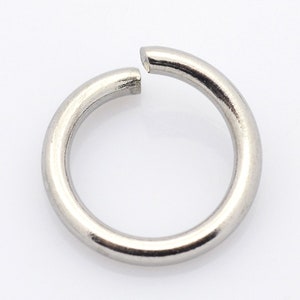 100 x 5 mm ODx0.6mm Stainless Steel Jump Ring
