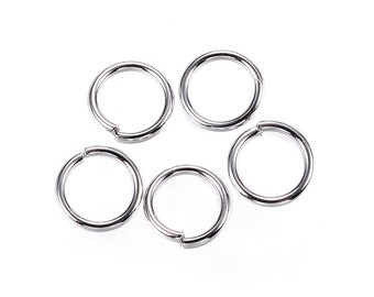 100+ 5mmx0.8mm Stainless Steel Open Jump Rings with a 3.4mm inner diameter