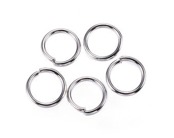 100+ 5mmx0.8mm Stainless Steel Open Jump Rings with a 3.4mm inner diameter