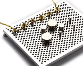 Aluminium Wire Jig Kit, 30 Pegs and Caps, Jewellery Making Tool
