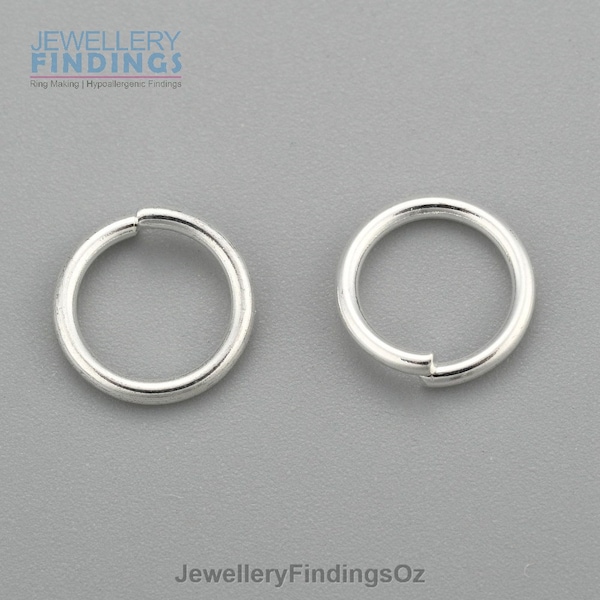 50x4mmx0.5mm Silver Plated 304 Stainless Steel Jump Rings with a 3mm inner diameter