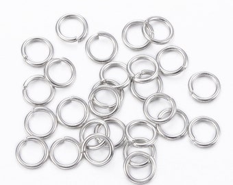 200+ 4mmx0.5mm roestvrij staal open jump ringen met een 3mm binnendiameter