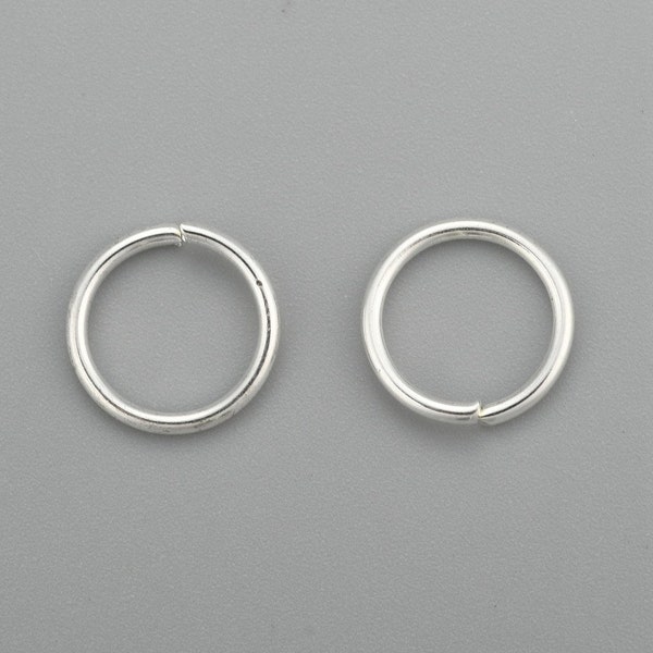 20x9mmx1mm Silver Plated 304 Stainless Steel Jump Rings with a 7mm inner diameter
