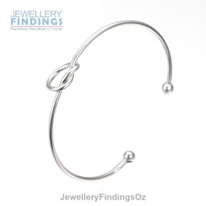 2 x Bracciale annodato 304 Acciaio inossidabile per creare i tuoi disegni o aggiungere i tuoi ciondoli preferiti.