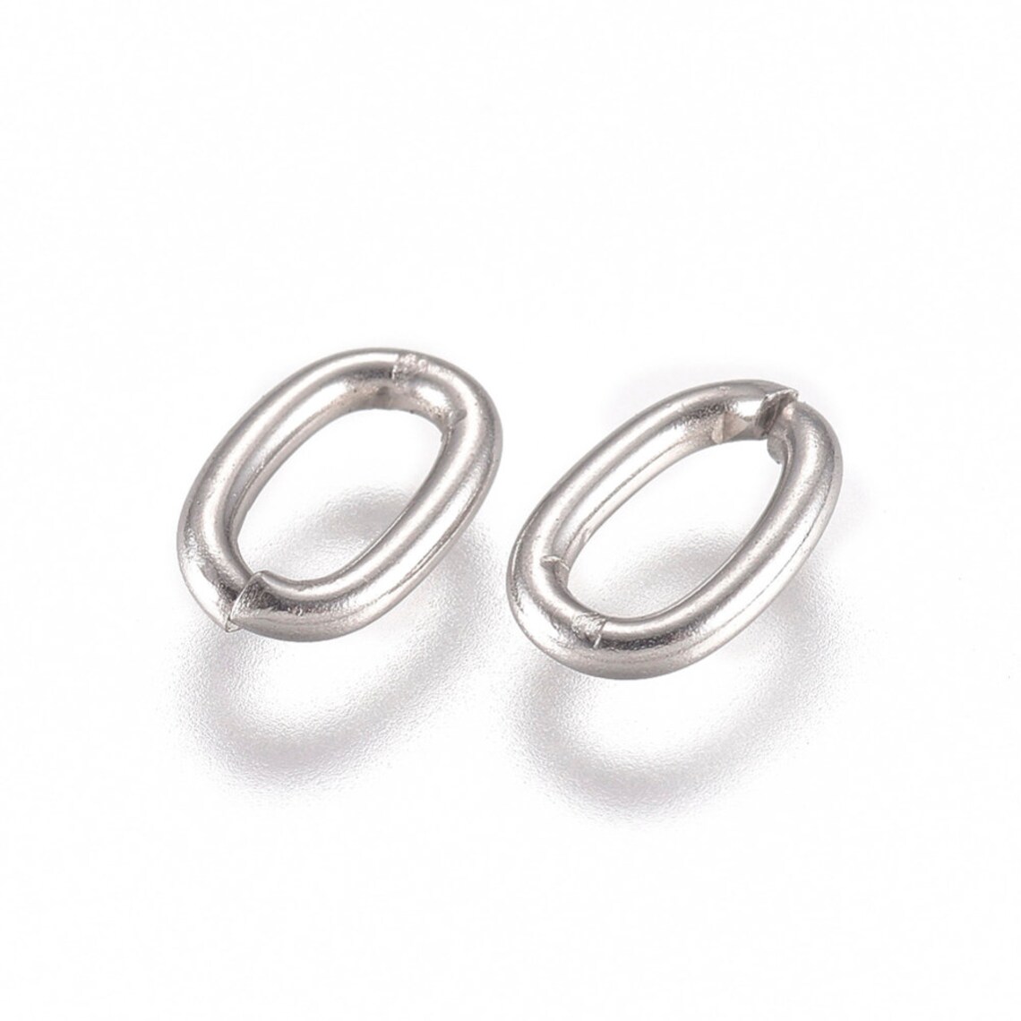 100 6mmx4mmx1mm Stainless Steel Open Oval Jump Rings With a Etsy