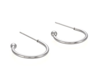 5 Pairs (10 Pcs) 16mm Dia 304 Stainless Steel Earring Hooks with 316 Surgical Stainless Steel Pin