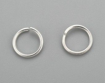 50x7mmx0.9mm  Silver Plated 304 Stainless Steel Jump Rings with a 5.1mm inner diameter