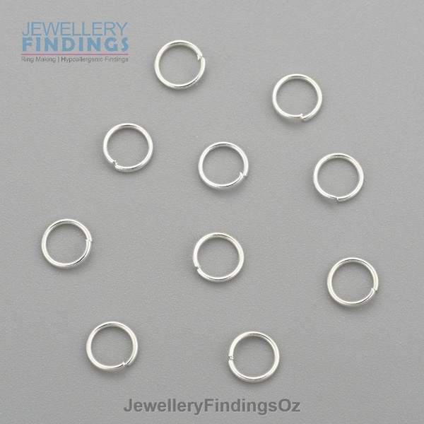 100x4mmx0.5mm Silver Plated 304 Stainless Steel Jump Rings with a 3mm inner diameter