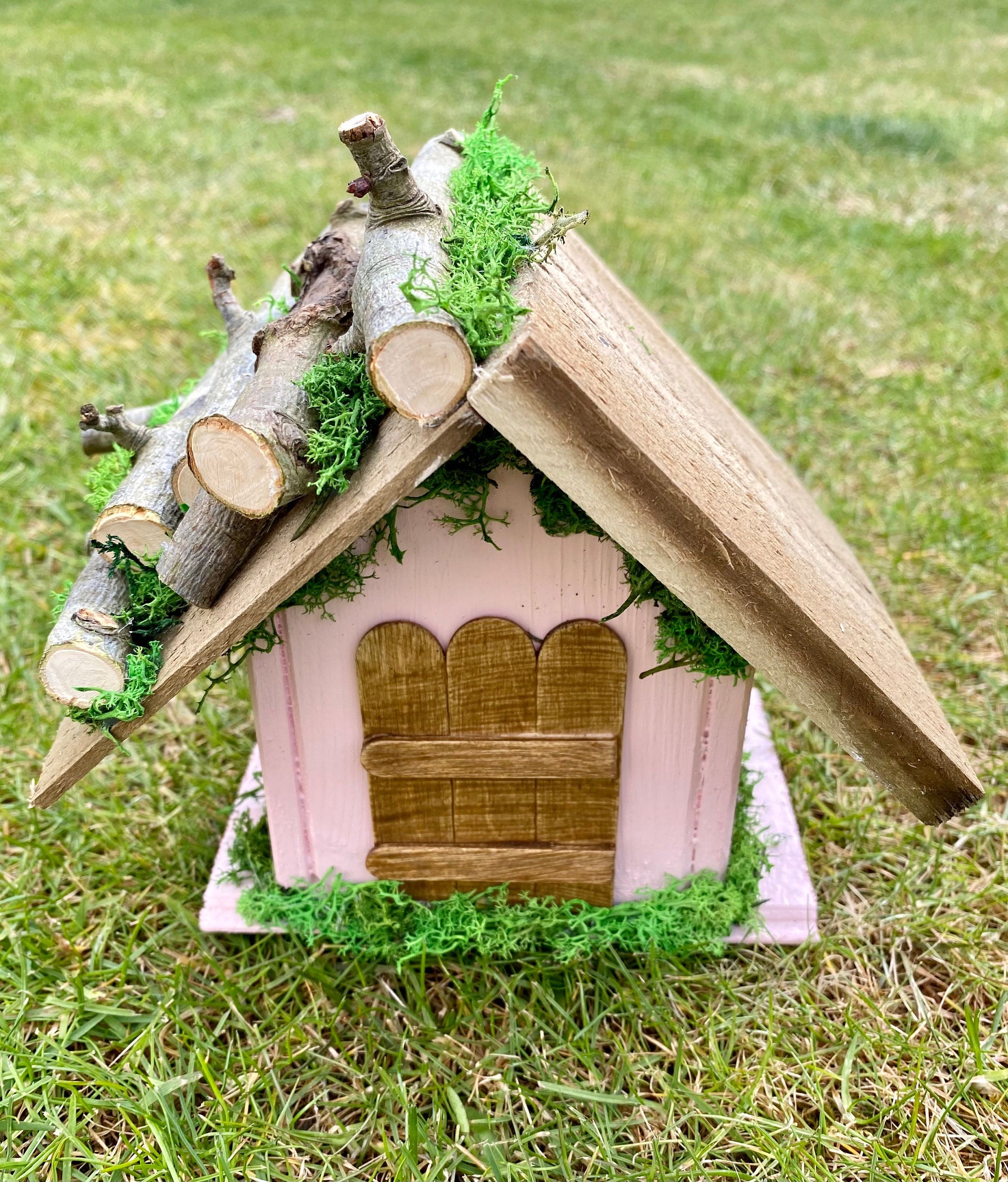 Fairy house pink fairy house ready to decorate fairy house Etsy