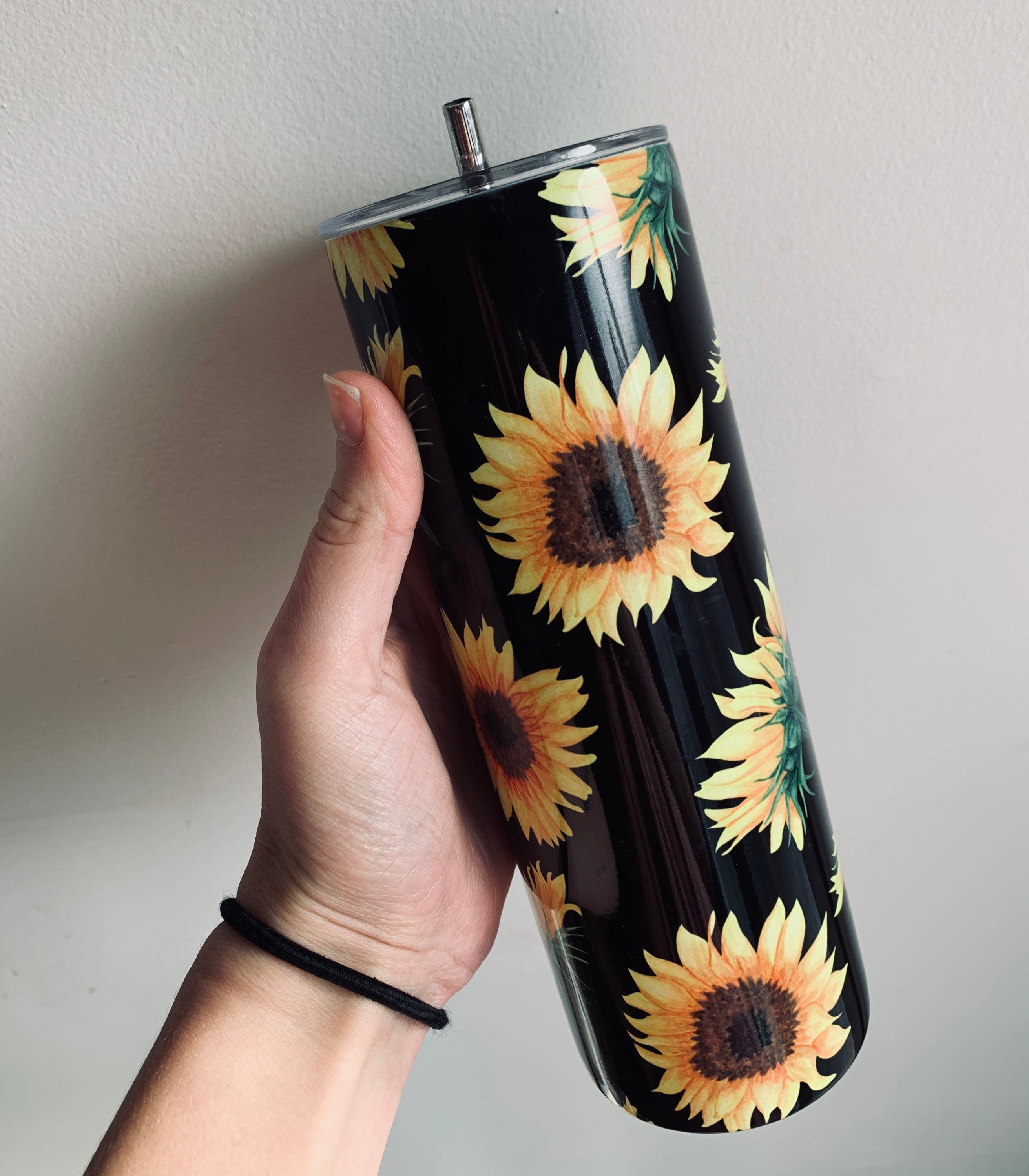 Sunflower tumbler cup | Etsy