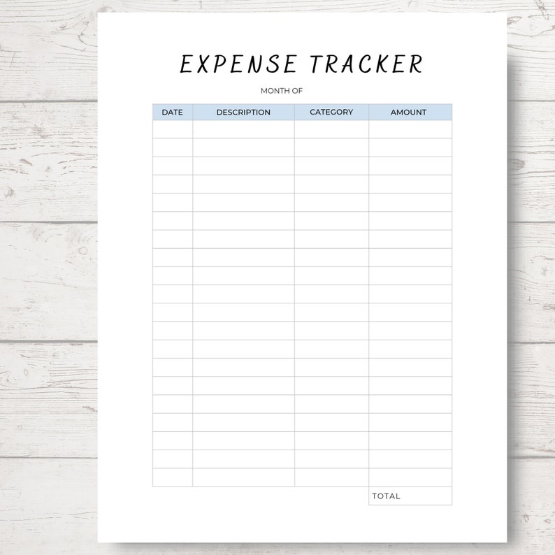 Printable PDF Expenses Tracker, Goal Tracker, Spending Tracker ...