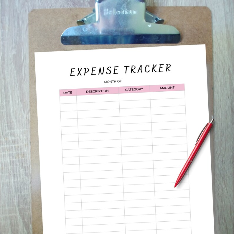 Printable PDF Expenses Tracker, Goal Tracker, Spending Tracker ...