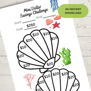 Low Income Saving Challenge Printable, A6 Budget Tracker, cash envelope insert