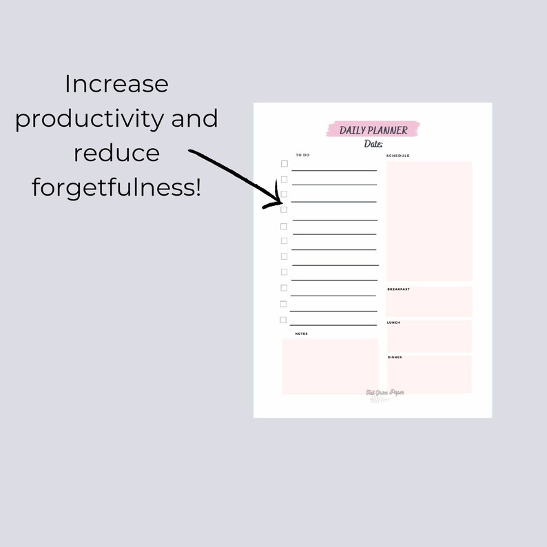 Printable Daily Productivity Planner PDF Template to Do List - Etsy