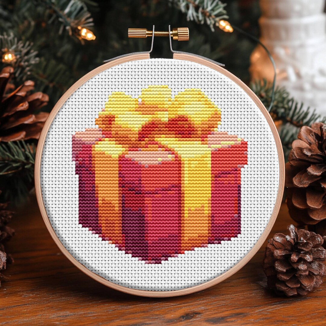 Mini Christmas Present Cross Stitch Pattern | Gift (PDF Pattern) - Etsy