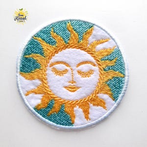 Sun Tarot Card Theme Korean Style Iron-On Patch | Applique Badge