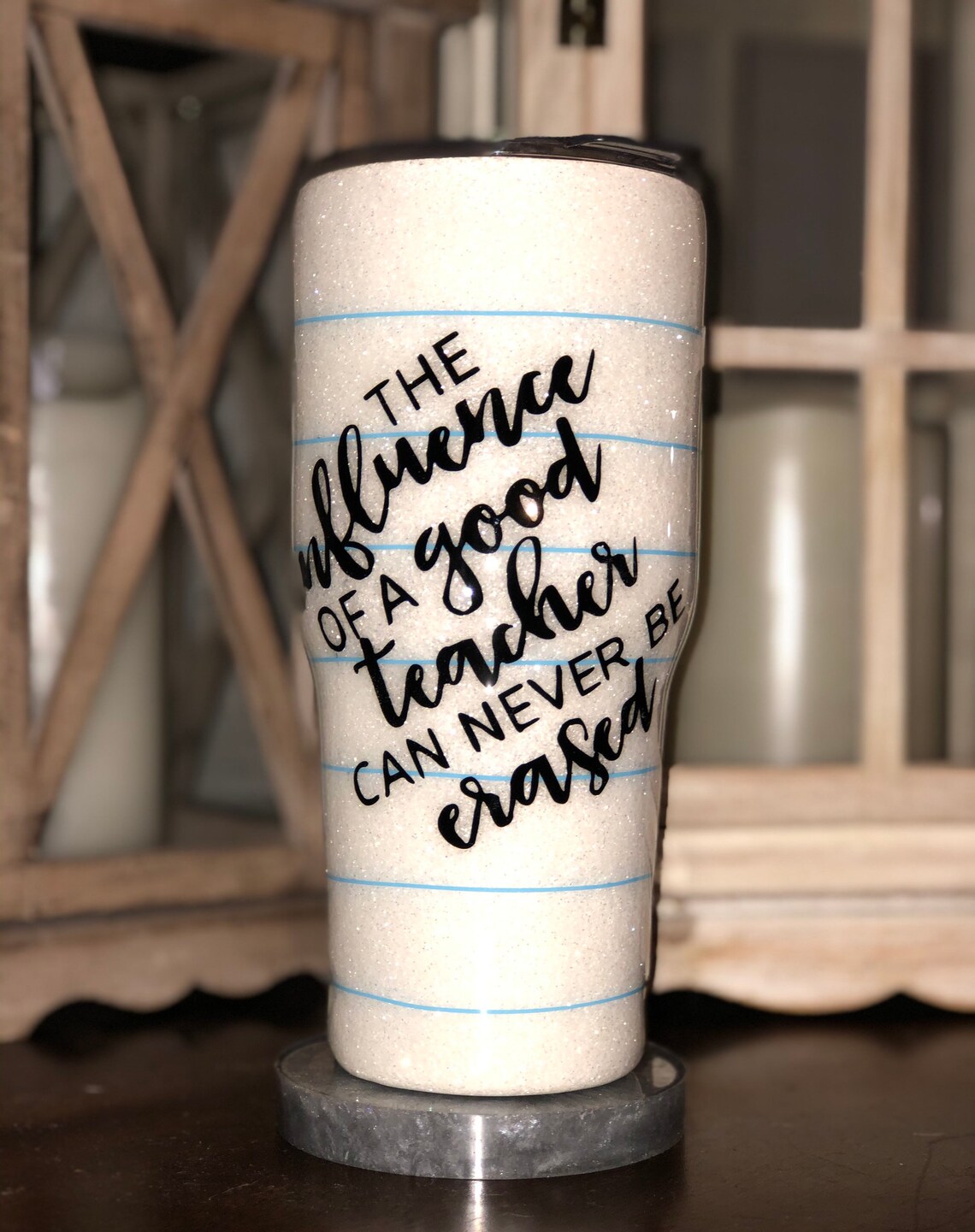 Notebook Paper Tumbler/glitter Tumbler/30 Oz Tumbler/custom Etsy