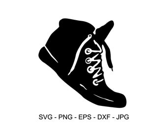Shoe Print SVG Vector - Cut File - JPEG on White Background - PNG Transparent Background - Clip Art - Instant Download