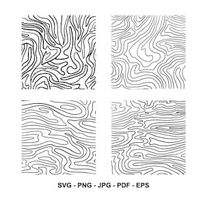 Topographisches Muster SVG, Karte Muster SVG, Topo Muster, Kontur Plan, Landschaft Topographie, Instant Download