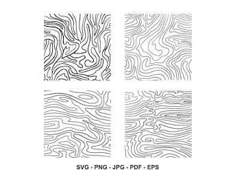 Topographisches Muster SVG, Karte Muster SVG, Topo Muster, Kontur Plan, Landschaft Topographie, Instant Download