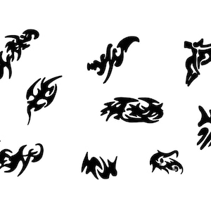 Tattoo SVG, Tribal Tattoo SVG, Silhouette, Car Tramp Stamp, Cutting, Cricut, Digital Download
