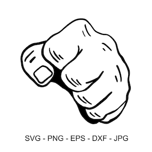 Fist SVG, Punch SVG, Cricut, Silhouette, Digital Download, Instant Download