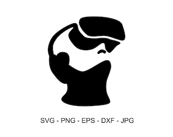 VR Headset SVG, Virtual Art Reality Print, Cutting Files for Cricut