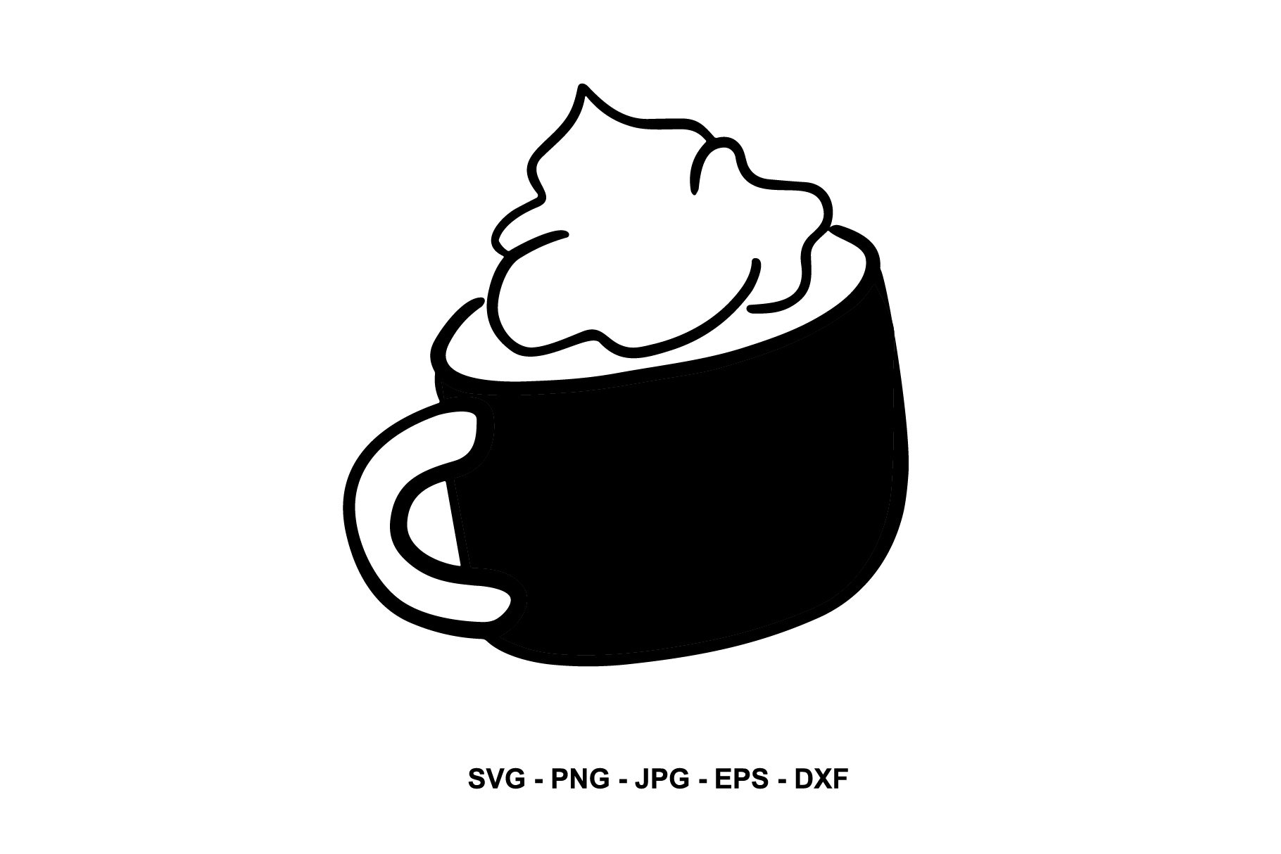 Coffee Cup Svg, Cup Svg, Coffee Latte Cup Svg, Silhouette, Circut File