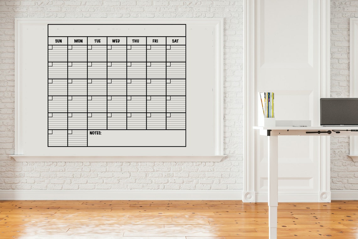 Monthly Calendar SVG, Printable Wall Calendar, Planner SVG, Planner SVG ...