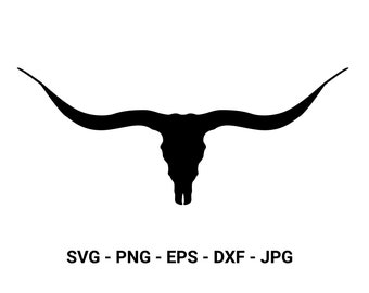 Texas Longhorn, Head Instant, Bull, Bull Clipart, Download SVG, PNG, EPS, dxf, jpg digital download
