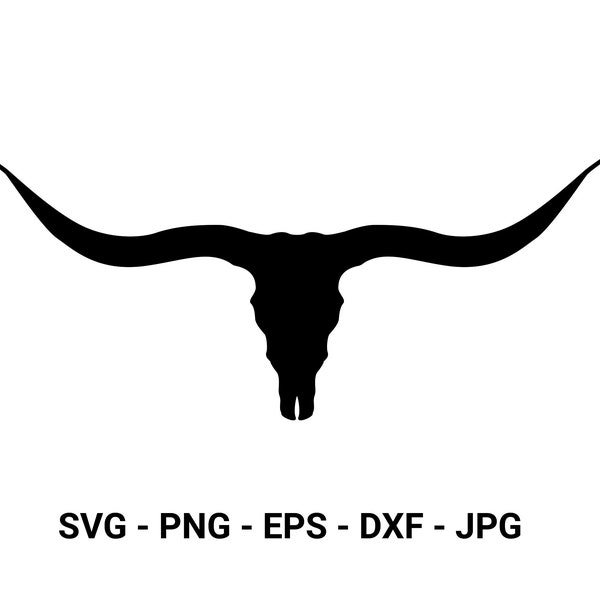 Texas Longhorn, Head Instant, Bull, Bull Clipart, Download SVG, PNG, EPS, dxf, jpg digital download