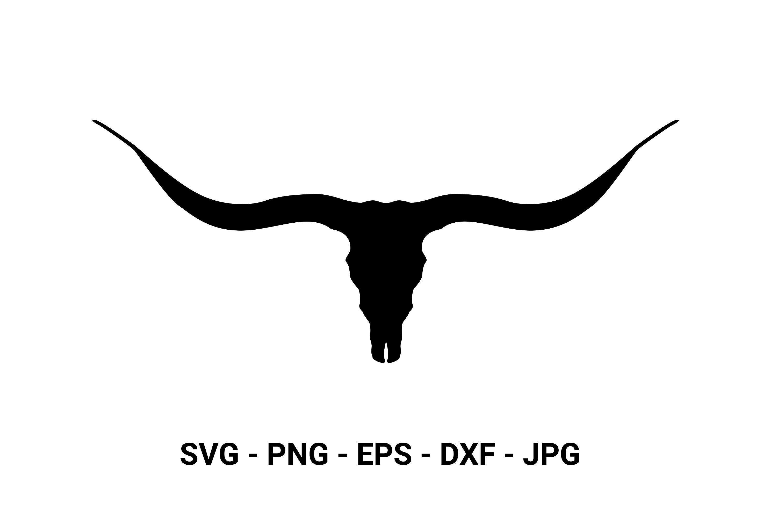 Bull Horn Silhouette - Etsy