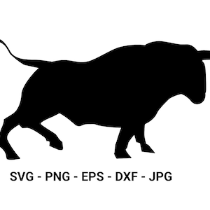 Bull SVG, bull clipart, files for cricut, bull vector, download svg, png, eps, dxf, jpg digital download