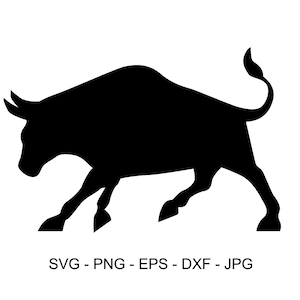 Bull, Bull Cut Files, Bull Cricut SVG, Silhouette, Clipart, Cuttable Design, Digital Download