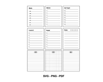 Digital Notebook Paper SVG, Goodnotes Paper Template, Printable Note Paper, Digital Stationery, Planner Paper, Digital Download