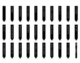 Garden Markers SVG Bundle | Plant Stakes | Laser Cut Files | Garden Labels for Cricut & Glowforge | Digital Download