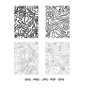 Topography Seamless Pattern, Map Pattern, Transparent, Scrapbook, Digital Download, Instant Download
