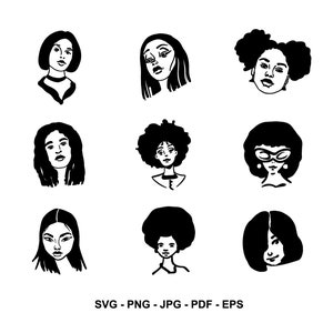 People Avatar Svg, Custom Portrait Svg, Social Media Avatar, Profile Picture, Digital Download, Instant Download