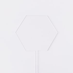 Clear Acrylic Cake Topper - Circle | Square | Hexagon | Customizable