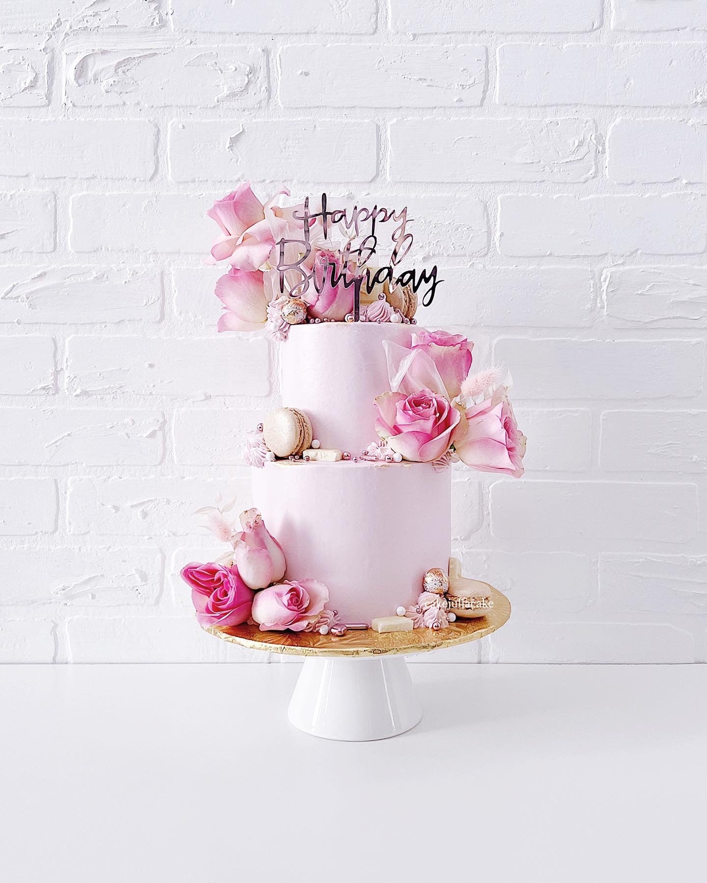Decorazione Torta Dorata Elegante Topper Per Torta Buon Compleanno In Acrilico Dorato: Decorazione Elegante Per Feste, Donna/uomo Topper Laterale Per Torte