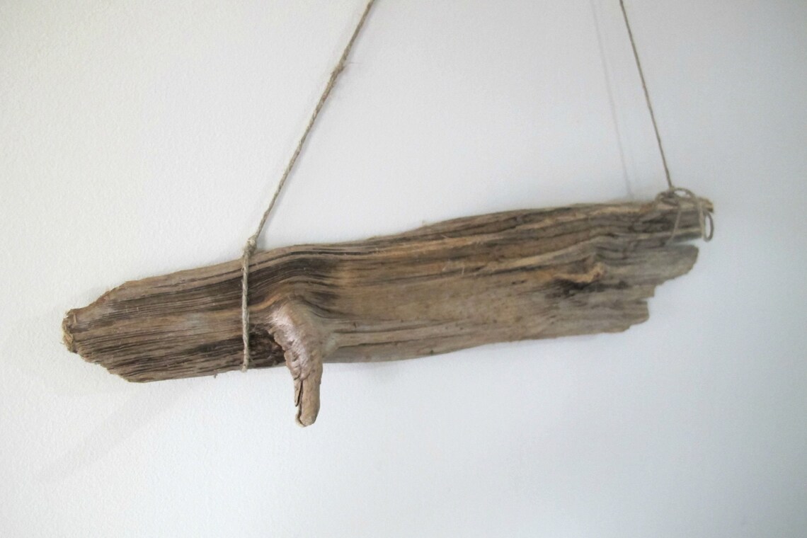 Beautiful flat piece of driftwood with knob 29 long Etsy