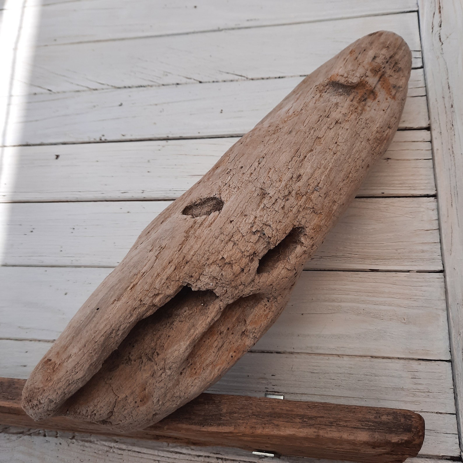 Large Thick Solid Driftwood Piece With Character for Your Etsy