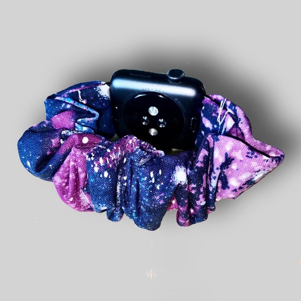 Galaxy Apple Watch Scrunchie Band Strap Fitbit Glitter Celestial Outer Space Samsung Galaxy