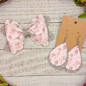 Ballerina Hair Bow, Animals in tutus, Ballerina earrings, mommy and me, dance mom earrings, girl&#39;s ballet hair accessories