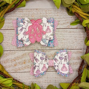 Ballerina Hair Bows, hair accessories for girls, ballet hair bow, dance bow, recital hair bow, pointe shoe bows